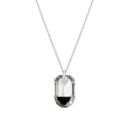 Sudraba kulons "Simbioze (Silver Night)" ar Swarovski™ kristāliem